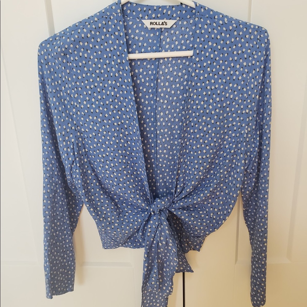 Rollas Deliah Blouse in French blue XS - Picture 2 of 2